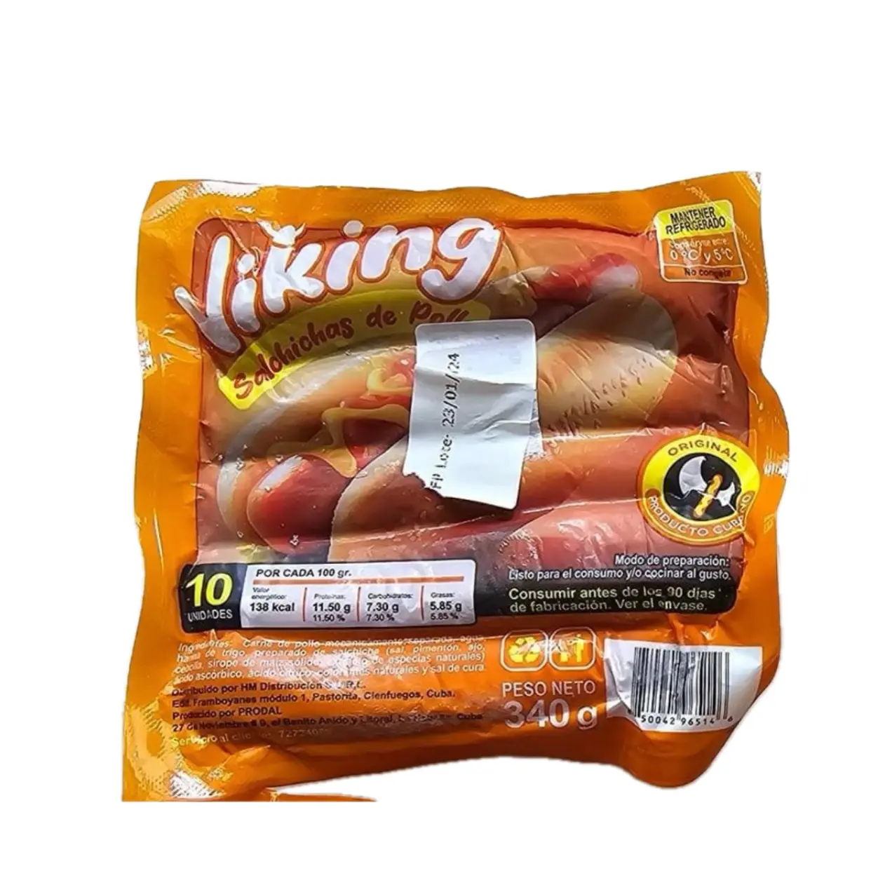 Salchicha Viking de pollo o similar 10 unidades